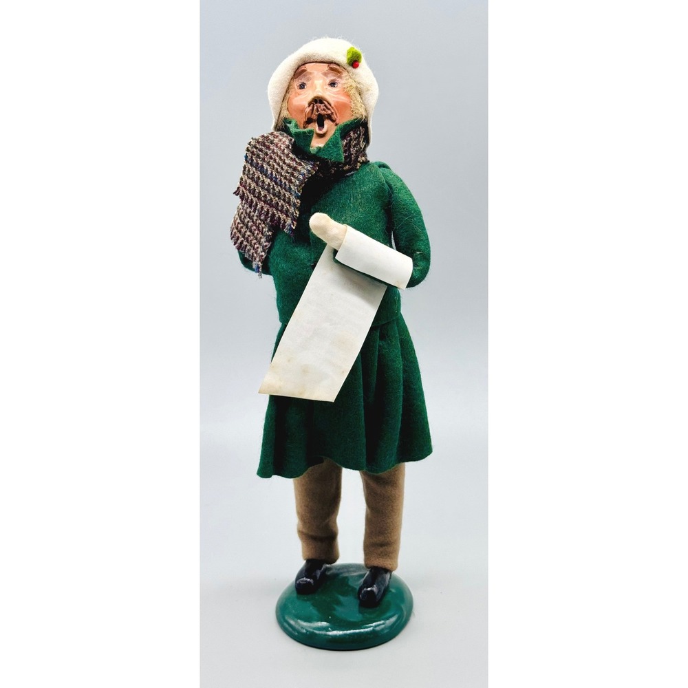 Byers Choice The Carolers Figurine 1987 Man Christmas Singer Green 13 inch